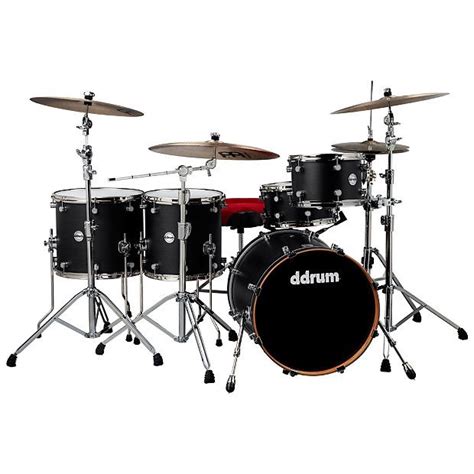 Ddrum Reflex RSL PKT 520 BLK Pocket Black Satin 5 PC Shell Pack Snare