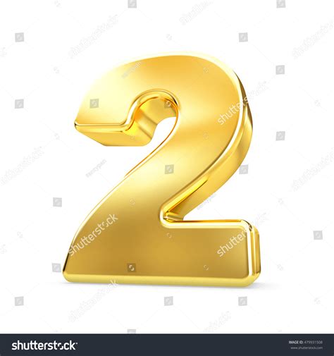 3d Gold Number 2 Two Isolated Stock Illustration 479931508 | Shutterstock