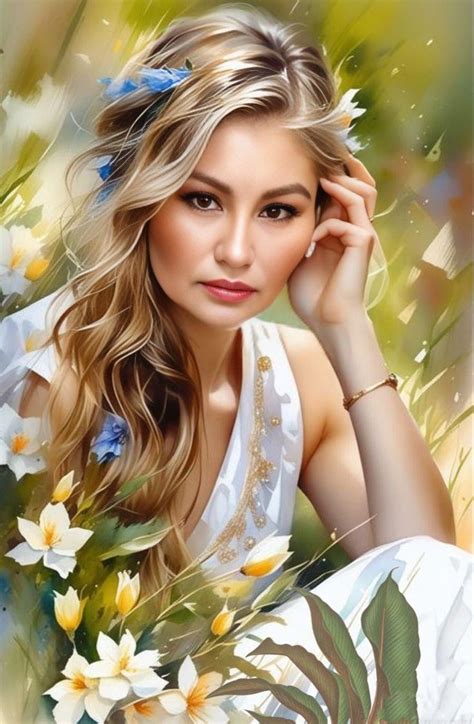 Pin By NoelBana On NURAY Portrait Beautiful Women Faces Digital