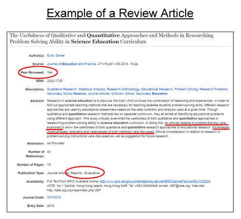 Evaluating Journal Articles Education Research For Graduate Students