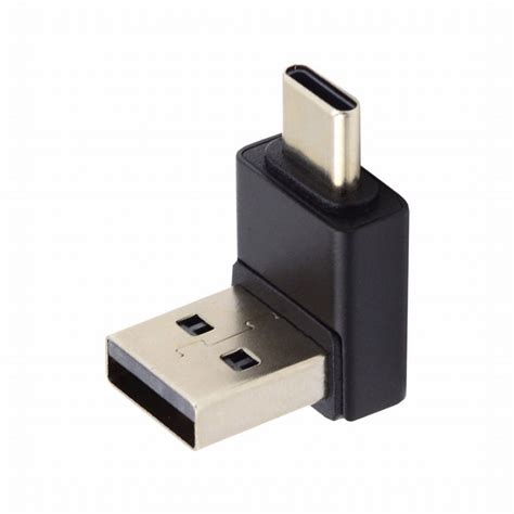 Xiwai Down Angled Usb30 Type A Male To Usb 31 Type C Male Data 10gbps Charge Adapter 90 Degree