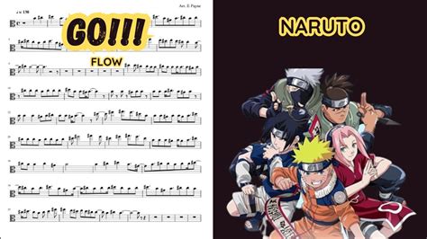 Naruto Clássico Flow GO Quarta Abertura Partitura Viola