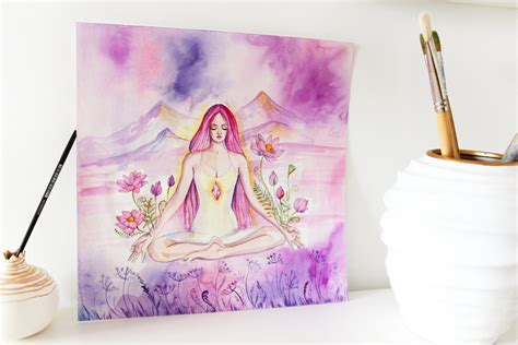 Chakra Painting Meditation Original Art Zen Watercolor Yoga | Etsy