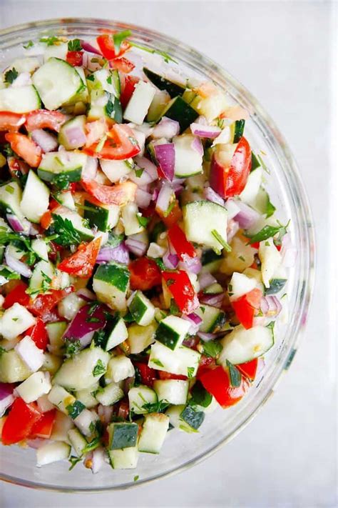 Easy Israeli Salad With Cucumbers And Tomatoes Lexi S Clean Kitchen