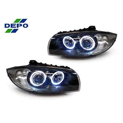 Depo V White Led Angel Halo Projector Headlight Compatible Fits For