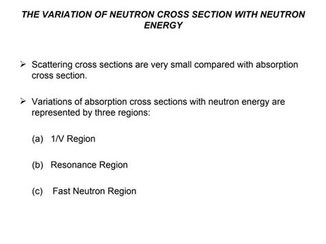 variation  neutron cross section  neutron energy