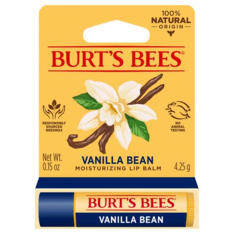 Burt S Bees Lip Balm Moisturizing Vanilla Bean Brookshire S