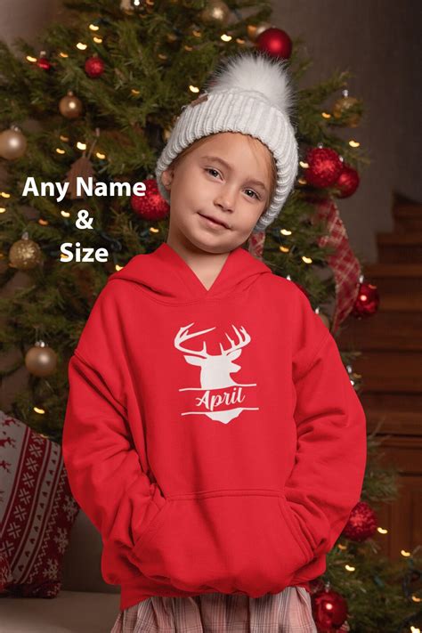 Christmas Jumper Personalised Children Hoodie Kids Christmas Etsy