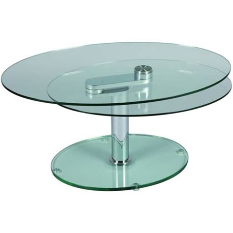 Table Basse En Verre Ovale Cdiscount Maison