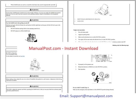 Mitsubishi Forklift FG40N1 FG45N1 FG50CN1 FG55N1 Schematic Operation