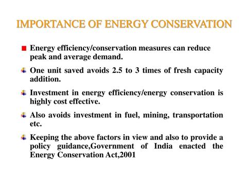 Ppt Energy Conservation And Efficiency An Important Tool In Our Fight