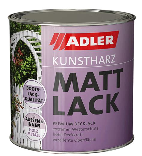 ADLER Kunstharz Mattlack Buntlack für innen und außen RAL9001