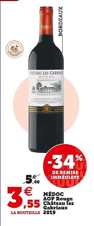 Promo M Doc Aop Rouge Ch Teau Les Gabriaux Chez U Express