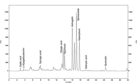 Hplc Chromatogram Of Flowers Extract Download Scientific Diagram