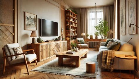 meuble bois  idees pour donner du caractere   salon