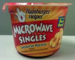 Dave's Cupboard: Hamburger Helper Microwave Singles – Cheeseburger Macaroni