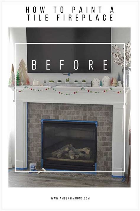 How To Paint Ceramic Tile On A Fireplace I Am Chris