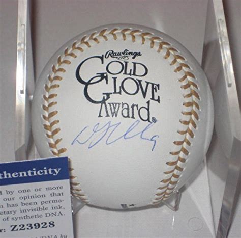 Balls W Coa Autographed Dj Lemahieu Official Rawlings Gold Glove Major