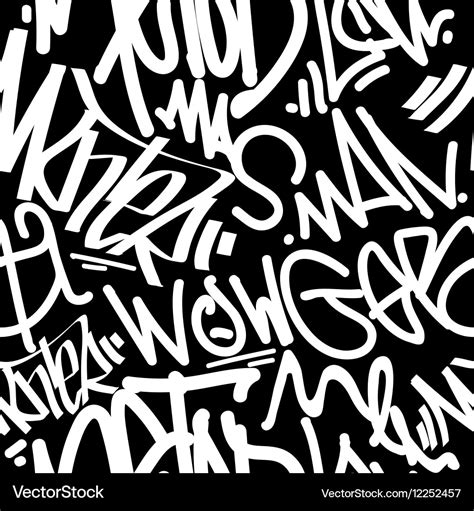 Graffiti Art Seamless Pattern Royalty Free Vector Image