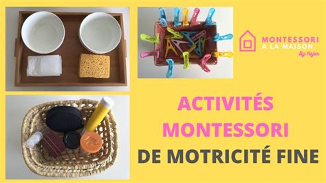 Activit S De Motricit Fine Montessori Pour Les Petits De Ans