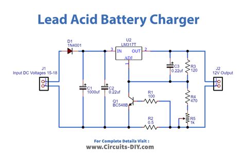 How to make a 12 Volt Lead Acid Battery Charger Circuit