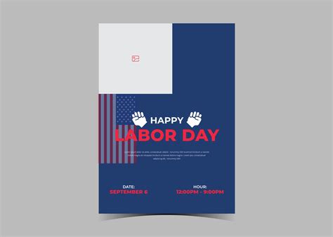 Labor day celebration flyer template design. Labor day event poster ...