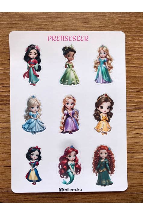 Nilemko Prenses Disney Sticker K Zlar I In Sticker Etiket Kartma