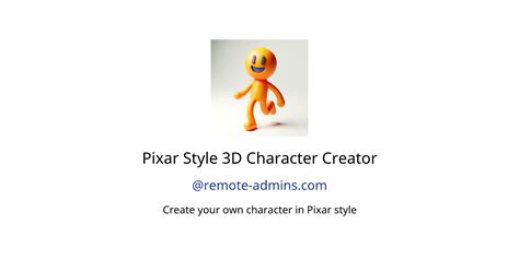 Pixar Style D Character Creator Gpts Features And Functions Examples