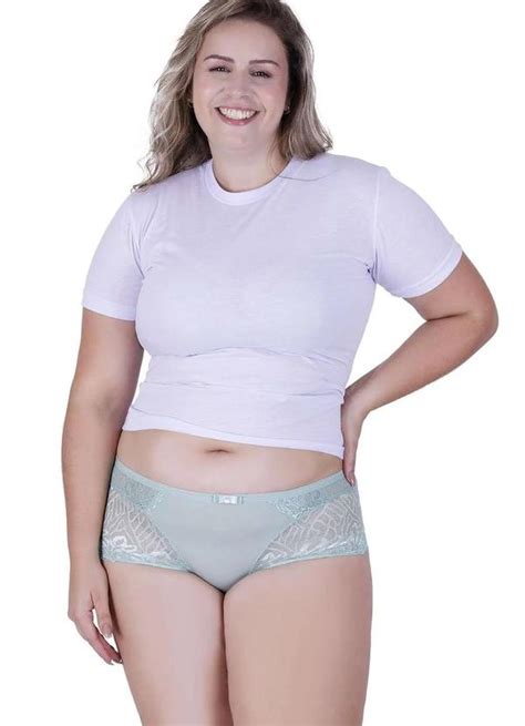 Calcinha Amor Plus Size Microfibra Concept Lingerie Verde Verde