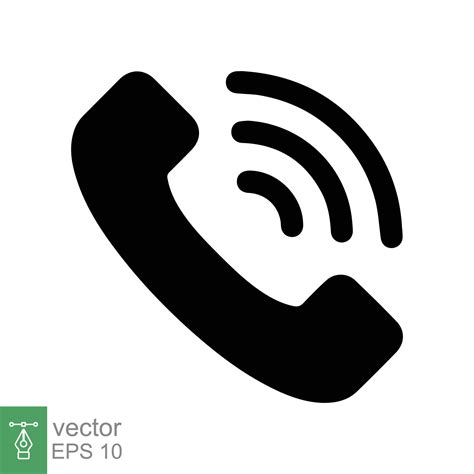 icono de llamada telefonica estilo plano sencillo telefono antiguo