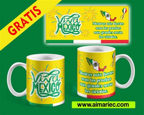 Plantillas Para Tazas Viva Mexico Independencia Sublimacion En Venta En