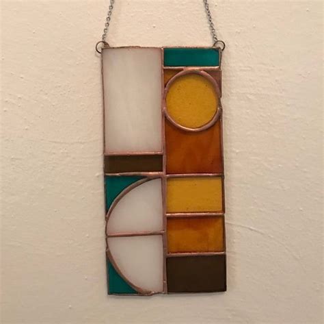 Mid Century Modern Stained Glass Art Patterns 2 Etsy