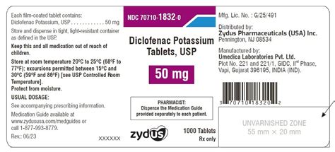 Diclofenac Potassium Package Insert Prescribing Info