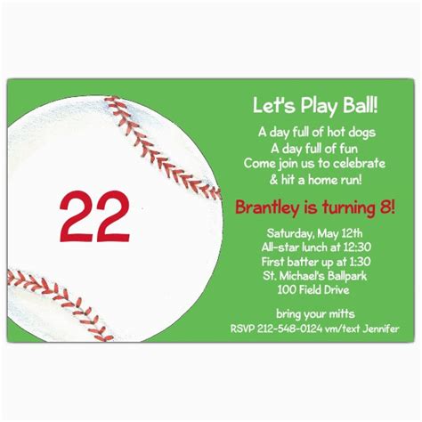 Baseball Birthday Invitation Wording | BirthdayBuzz