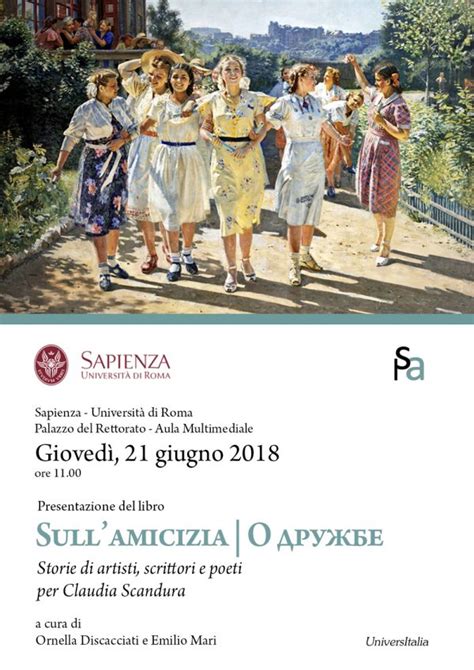 Presentazione Del Libro SullAmicizia Storie Di Artisti Scrittori E