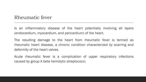 Solution Rheumatic Heart Disease Causes Signs And Symptoms Diagnostic Evaluation Medical