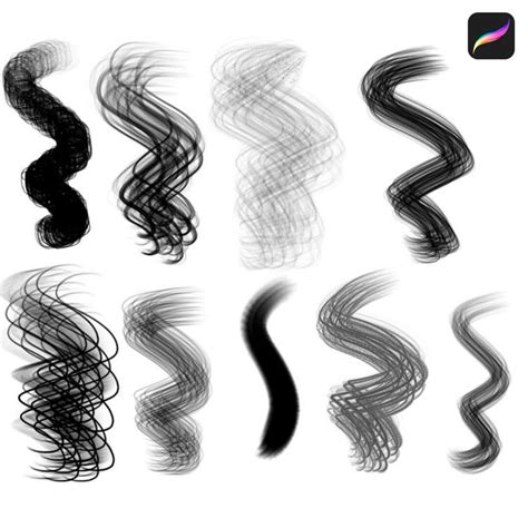 Free Hair Brush Set For Procreate LIBRIUM