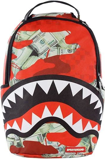 Sprayground Money Camo Unisex Backpacks Color Red Amazonca Shoes