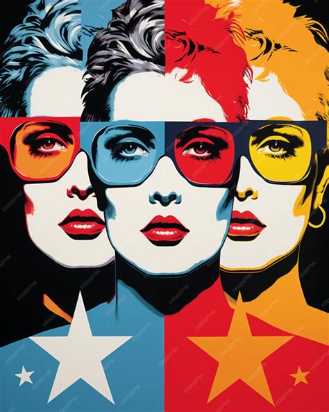 Premium AI Image | Communism pop art style with bling and bright colours