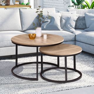 Tables Basses Gigognes Rondes Industrielles X2 DETROIT ID Market