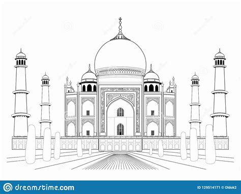 Taj Mahal Vector At Vectorified Collection Of Taj Mahal Vector