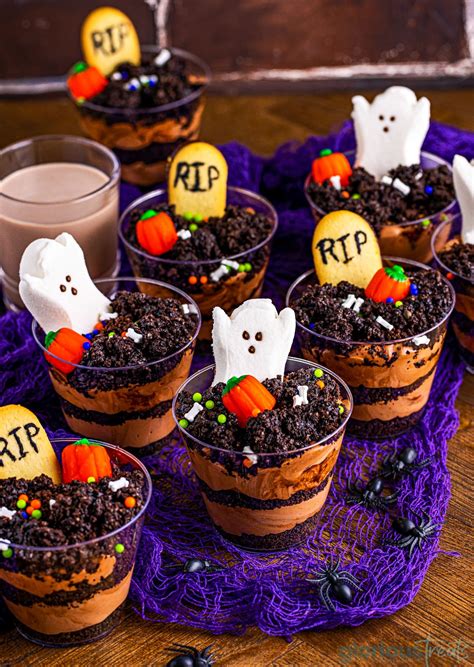 Halloween Graveyard Dirt Cups Glorious Treats