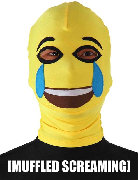 Crying Laughing Emoji Mask Meme - Laugh Poster