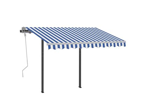 Vidaxl Toldo Retr Til Manual Led X M Azul E Branco Worten Pt