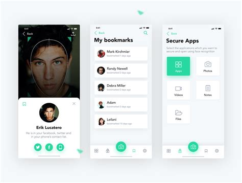 FREE - Facial Recognition App (.PSD & .Sketch) :: Behance