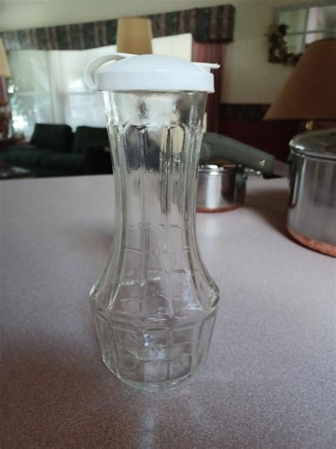 Vintage Good Seasons Glass Cruet Mixing Salad Dressing Bottle With Plastic Lid