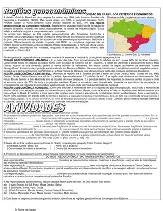 Atividades Regi Es Geoecon Micas Pdf