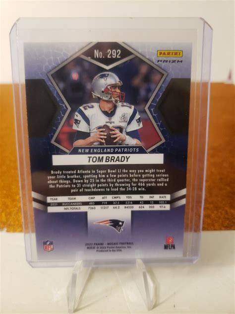 Tom Brady Mosaic Football Silver Mosaic Prizm Ebay