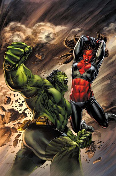 Red She Hulk And Hulk