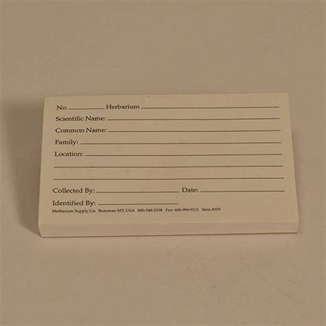 Specimen Label Template